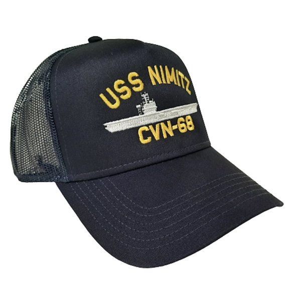 USS Nimitz CVA-68 Baseball Cap Hat Mesh Snapback B - Picture 3 of 4